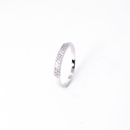 ANEL APARADOR CRAVEJADO 2 FILEIRAS OURO BRANCO