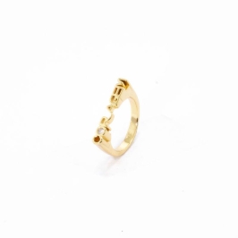 ANEL CORAGEM OURO AMARELO