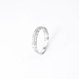 ANEL ELO TRANÇADO PRATA 925