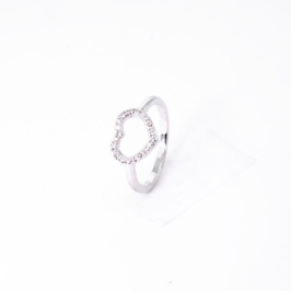 ANEL MARQUEZINE CRAVEJADO COM ZIRCÓNIA OURO BRANCO