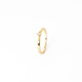 ANEL SOLITÁRIO 0;75MM 4 GARRAS FINO