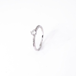 ANEL SOLITÁRIO CRAVEJADO