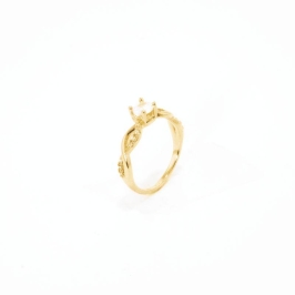 ANEL SOLITÁRIO INFINIT CRAVEJADO GOLD