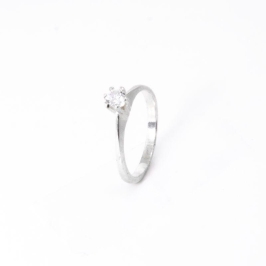 ANEL SOLITÁRIO SIMPLES 5MM PRATA 925