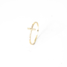 ANEL CRUZ CRAVEJADA COM 16 ZIRCÔNIAS