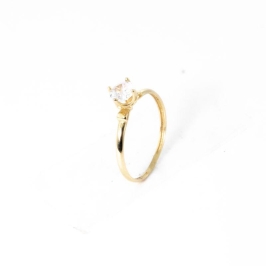 ANEL SOLITÁRIO 4 GARRAS OURO 18K