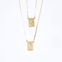 ESCAPULARIO NOSSA SENHORA DO CARMO 60CM OURO 18K