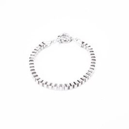 PULSEIRA VENEZIANA 4MM OURO BRANCO 19CM