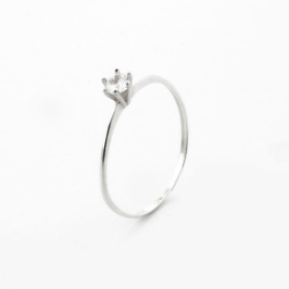 ANEL SOLITÁRIO PRATA 925