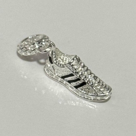 BERLOQUE ALL-STAR COM LITRAS PRETAS PRATA 925