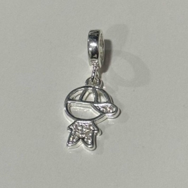 BERLOQUE MENINO CRAVEJADO DELICADO PRATA 925