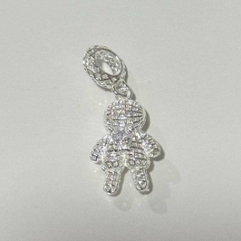 BERLOQUE MENINO LAMINADO  COM UMA ZIRCÔNIA  PRATA 925