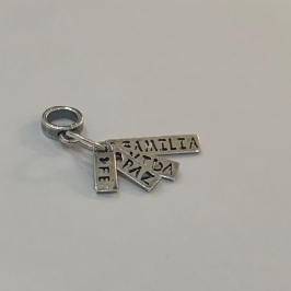 BERLOQUE PLACA FÉ, PAZ, VIDA E FAMÍLIA PRATA 925