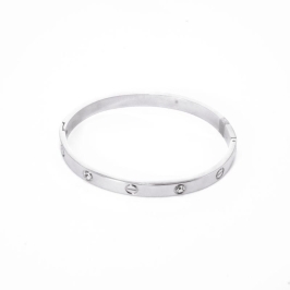 BRACELETE CARTIER OURO BRANCO COM ZIRCONIAS