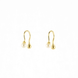 BRINCO ANZOL P DETALHE PEROLA OURO 18K