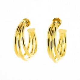 BRINCO ARGOLA 3 EM 1 OURO AMARELO