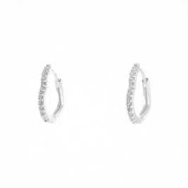 BRINCO ARGOLA CORAÇÃO CRAVEJADO M PRATA 925