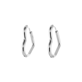 BRINCO ARGOLA CORAÇÃO P LISO BANHADO NO OURO BRANCO