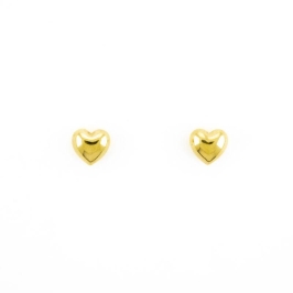 BRINCO CORACAO LISO M OURO 18K
