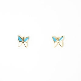 BRINCO INFANTIL BORBOLETA AZUL E BRANCO