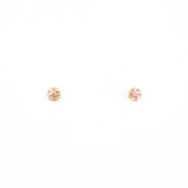 BRINCO INFANTIL FLOR ROSA/BRANCO