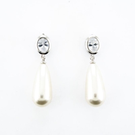 BRINCO PONTO DE LUZ COM PÉROLA COMPRIDA