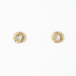 BRINCO PRIMEIRO FURO CRAVEJADO COM ZIRCÓNIAS G