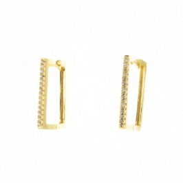 BRINCO RETANGULAR CRAVEJADO G