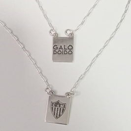 COLAR ESCAPULÁRIO GALO DOIDO 60CM  PRATA 925