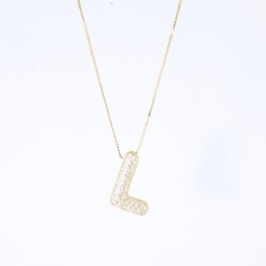 COLAR PERSONALIZADO COM PINGENTE BUBBLE CORRENTE VENEZIANA