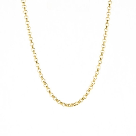 COLAR PORTUGUESA LONGO 55CM BANHADO NO OURO AMARELO