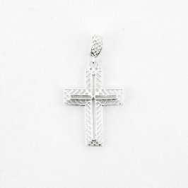 PINGENTE CRUCIFIXO LAMINADO 3,0CM PRATA 925