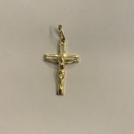 PINGENTE CRUCIFIXO VAZADO OURO 18K