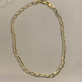 PULSEIRA LAMINADA 4MM 20 CM OURO 18K