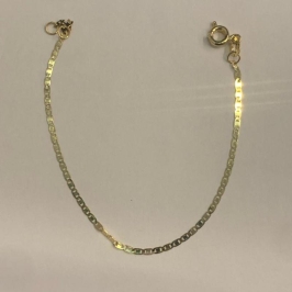 PULSEIRA PIASTRINE INFANTIL 13CM OURO 18K