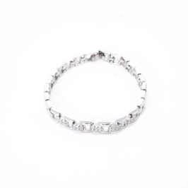 PULSEIRA RELÓGIO COM 5 ELOS CRAVEJADOS