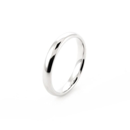 ALIANÇA SEMIJOIA ABAULADA BANHO OURO BRANCO 5MM