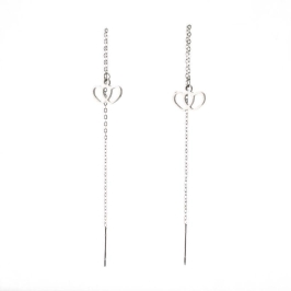 BRINCO ANZOL CORAÇÃO VAZADO SEMIJOIA