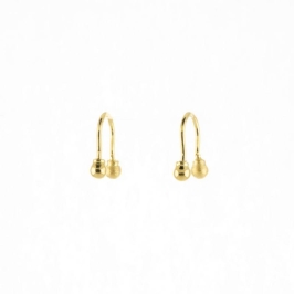 BRINCO ANZOL P DETALHE 1 BOLA FOSCA OURO 18K