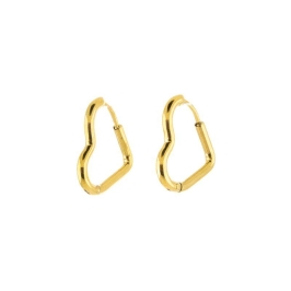 BRINCO ARGOLA CORAÇÃO M  LISO SEMIJOIA