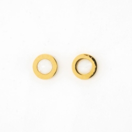 BRINCO  BVLGARI MADRE PÉROLA G BANHADO NO OURO AMARELO