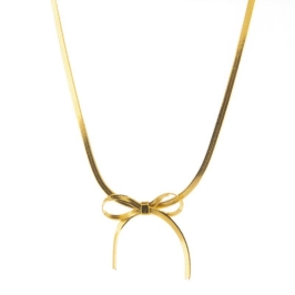 COLAR  MALHA LAÇO  35CM/5CM DE EXTENSOR SEMIJOIA