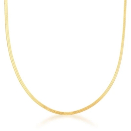 COLAR MALHA LAMINADA FINA 45CM/5CM SEMIJOIA