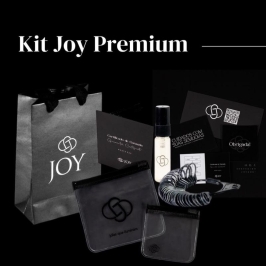 KIT JOY PREMIUM - 6 SACOLAS JOY -  6 CERTIFICADOS DE GARANTIA -  3 BOLSINHA ZIP LOCK G -  3 ZIP LOCK P -  6 PAPELARIAS -  1 ANELEIRA -  1 FRAGRÂNCIA