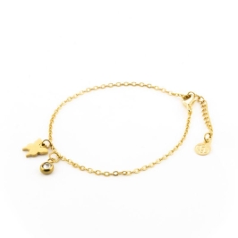 PULSEIRA BORBOLETA E PONTO DE LUZ 18CM / 3CM DE EXTENSOR