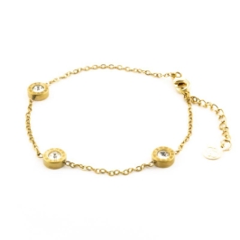 PULSEIRA ROMANA PONTO DE LUZ 18CM/ 3CM SEMIJOIA