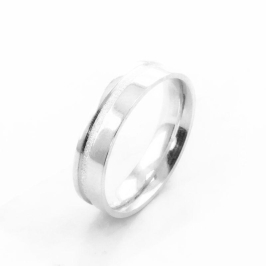 ALIANÇA RETA 5MM COM FRISO DIAMANTADO PRATA 950  (PEDIDOS E PERSONALIZAÇÃO PELO WHATSAPP)