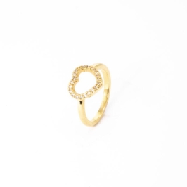 ANEL MARQUEZINE CRAVEJADO COM ZIRCÓNIA OURO AMARELO