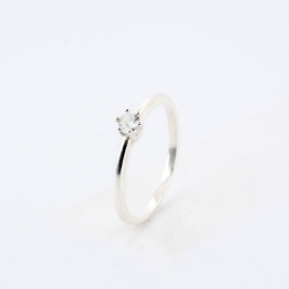 ANEL SOLITÁRIO 6 GARRAS PRATA 925