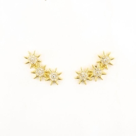 BRINCO EARCUFF CRAVEJADO BANHADO NO OURO AMARELO